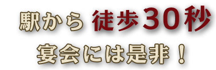 駅から徒歩30秒